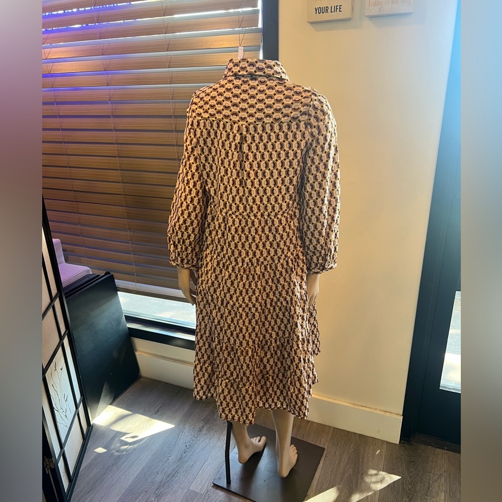 Stylish Geometric Patterned Dress - image 2
